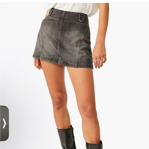 Free People Denim Mini Skirt